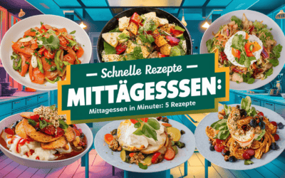 Schnelle Gemüsepfanne mit Reis für das Mittagessen