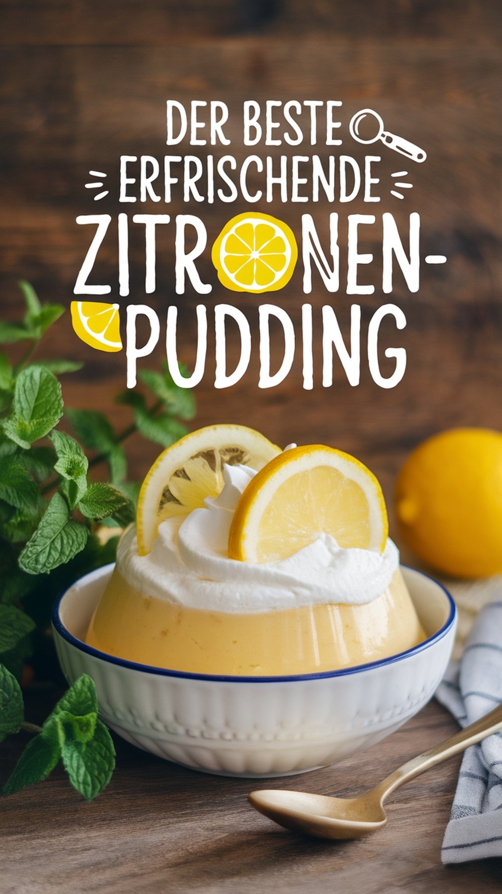 Erfrischender Zitronenpudding