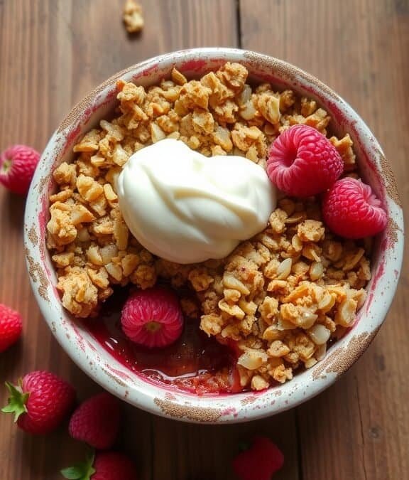 Leckeres Rhabarber-Crumble-Rezept