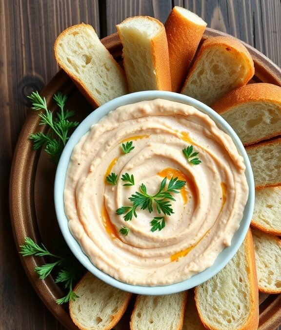 Mediterraner Tomaten-Feta-Dip mit getrockneten Tomaten