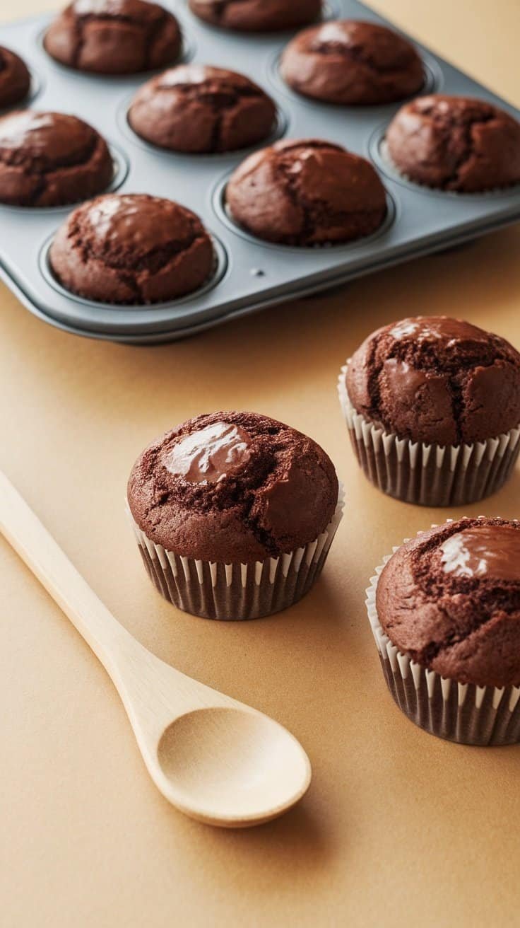Schokoladige Schoko Muffins