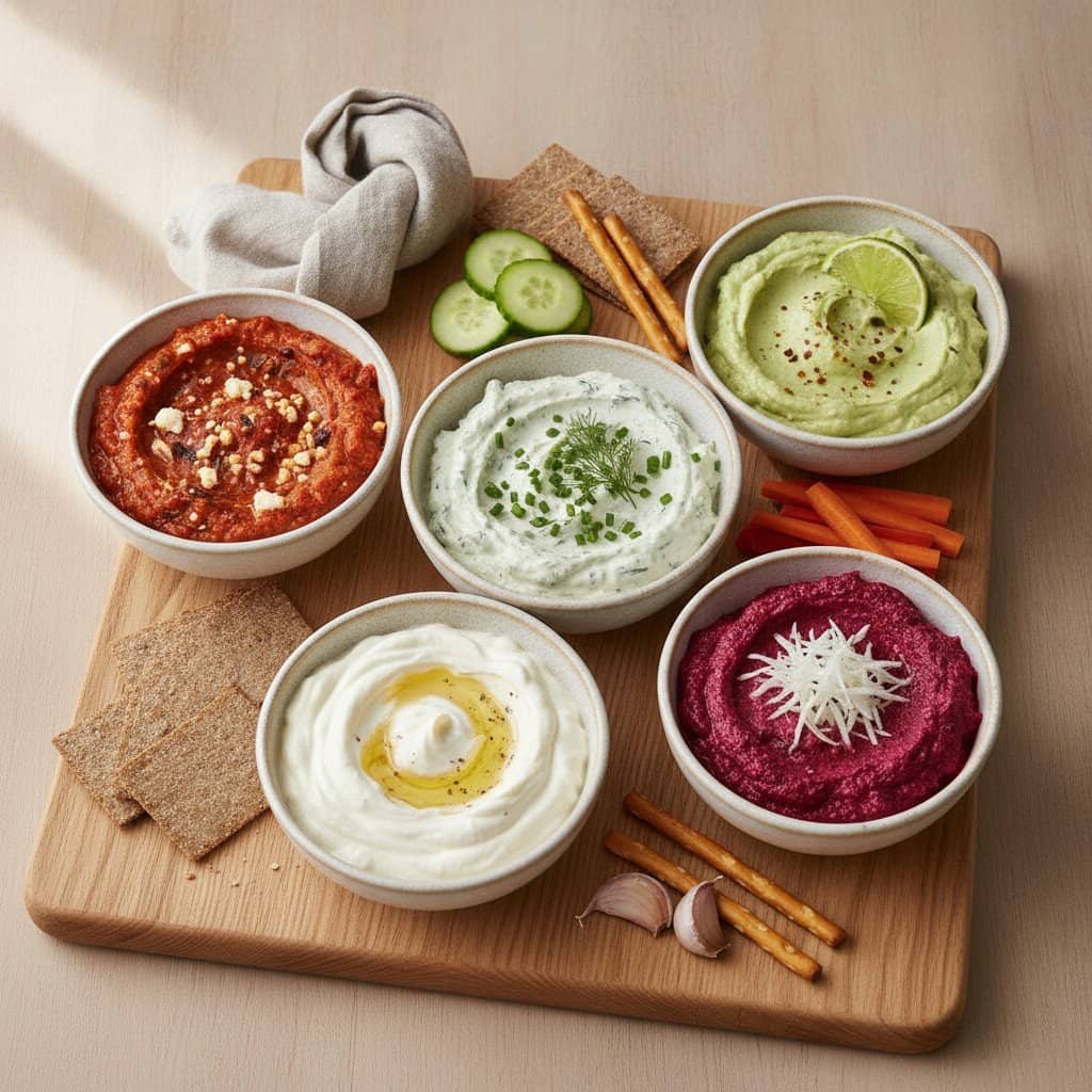 5 cremige Dips für Party und Snackboard 5 cremige Dips für Party und Snackboard