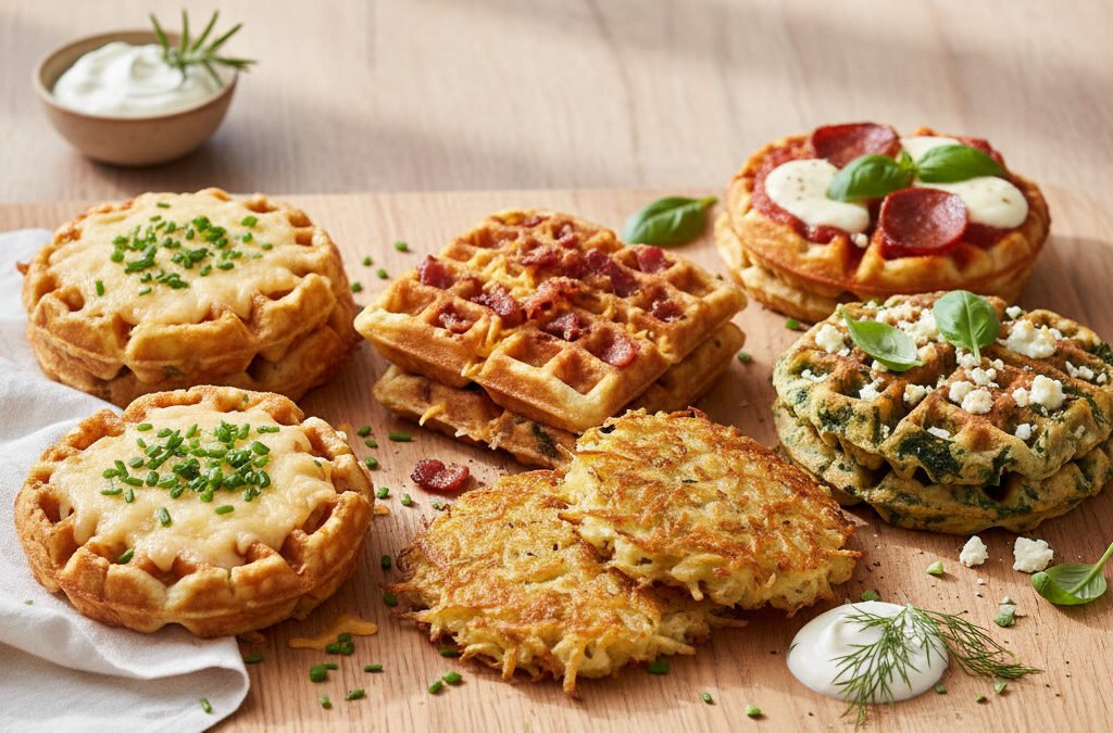5 Herzhafte Waffeln