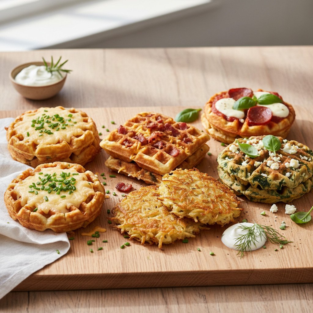 5 Herzhafte Waffeln