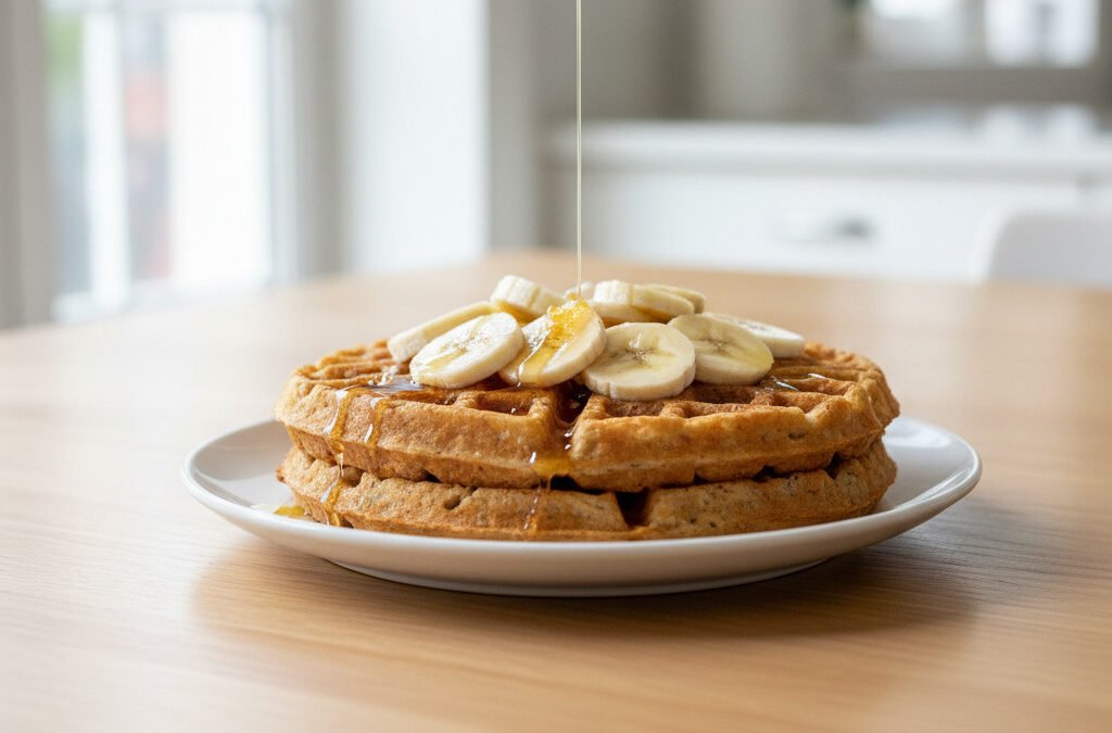 Banane-Hafer-Waffeln
