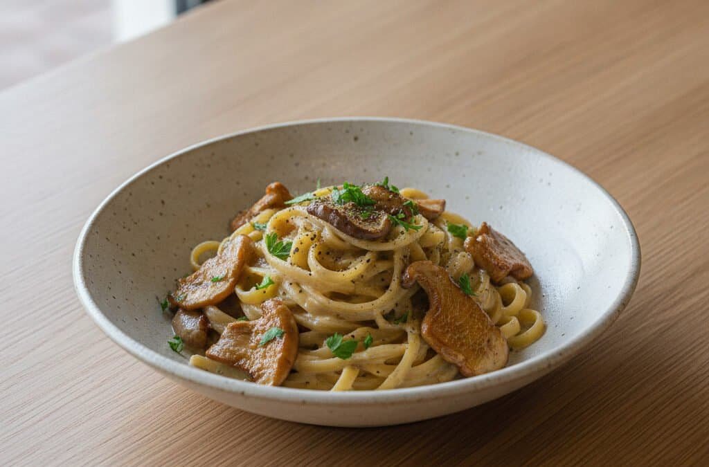 Cremige Steinpilz-Pasta