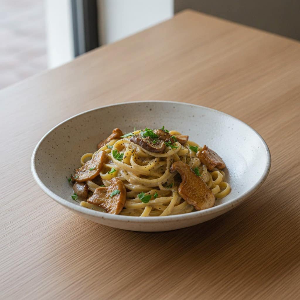 Cremige Steinpilz-Pasta Cremige Steinpilz-Pasta