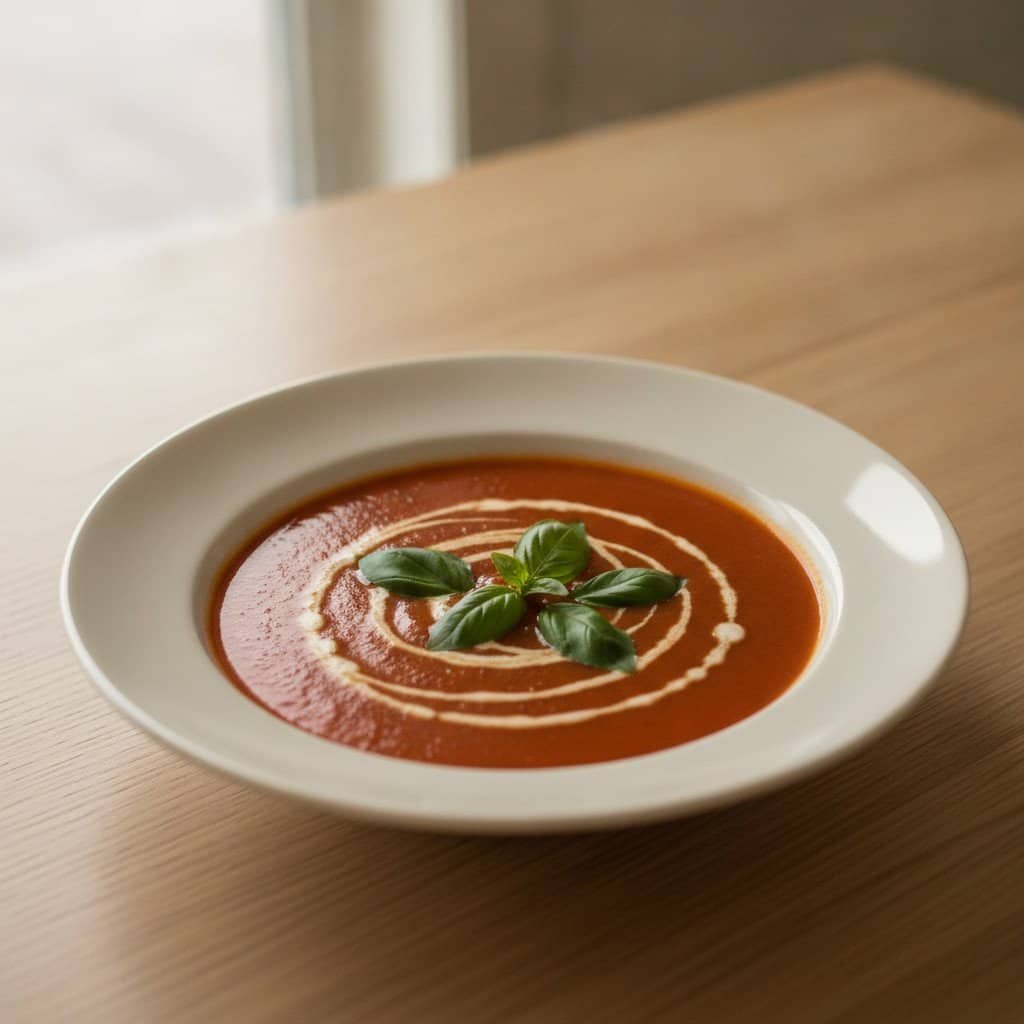 Cremige Tomaten-Basilikum-Suppe Cremige Tomaten-Basilikum-Suppe