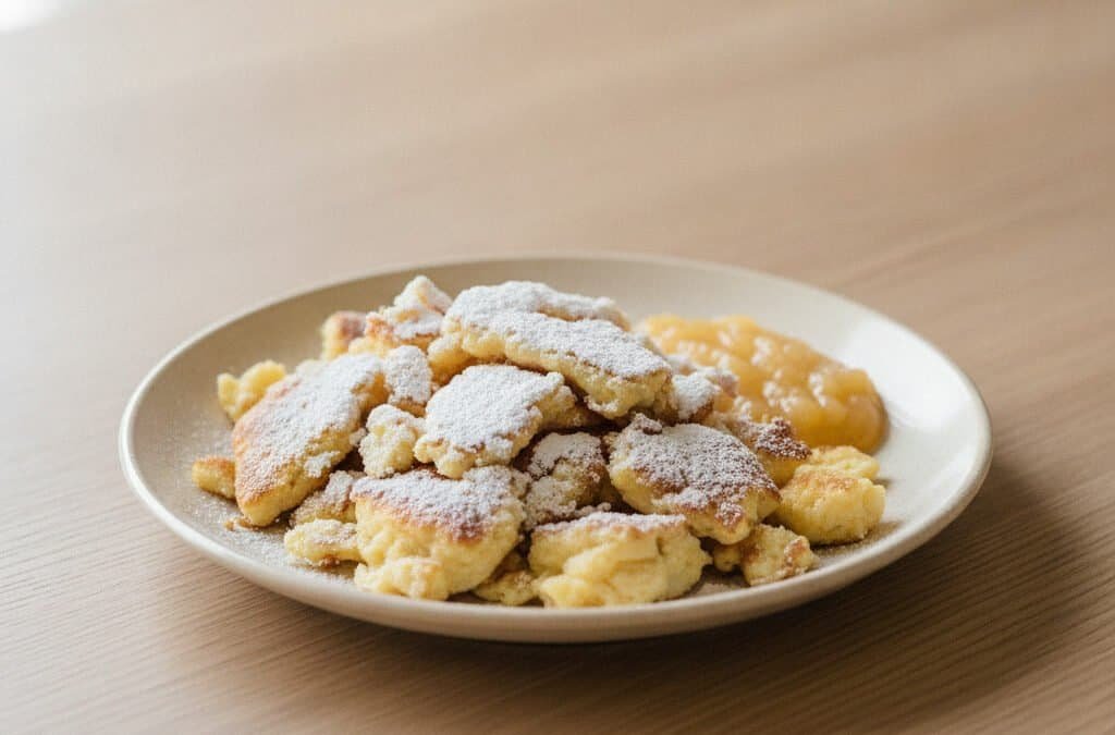 Fluffiger Kaiserschmarrn mit Apfelmus