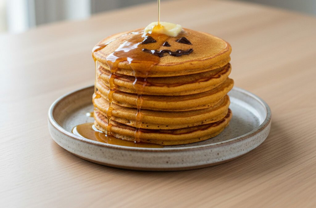 Halloween-Kürbis-Pancakes
