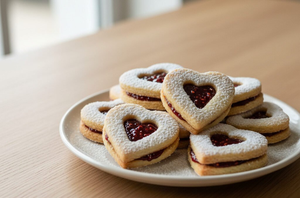 Herzförmige Linzer Augen
