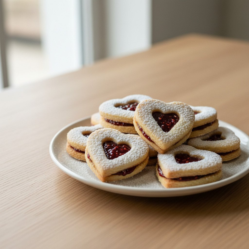 Herzförmige Linzer Augen