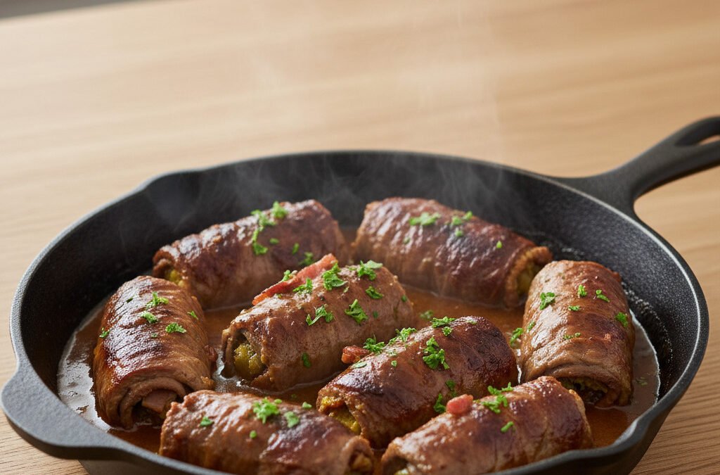 Herzhaftes Rinderrouladen-Pfanne