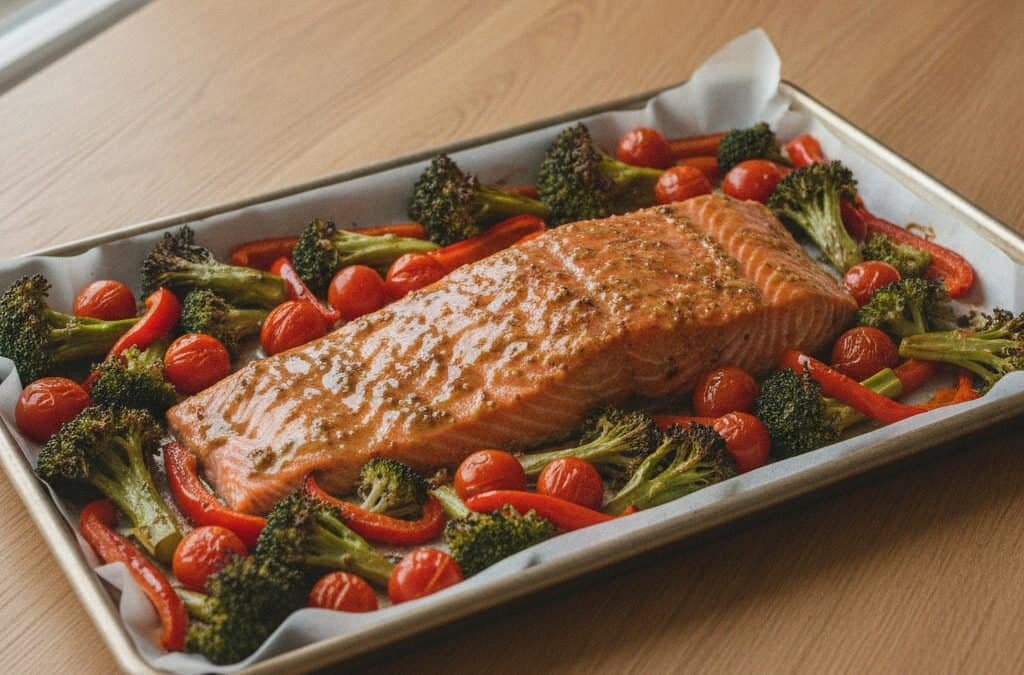 Honig-Senf-Lachs vom Blech