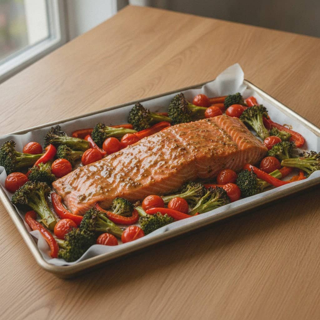 Honig-Senf-Lachs vom Blech Honig-Senf-Lachs vom Blech