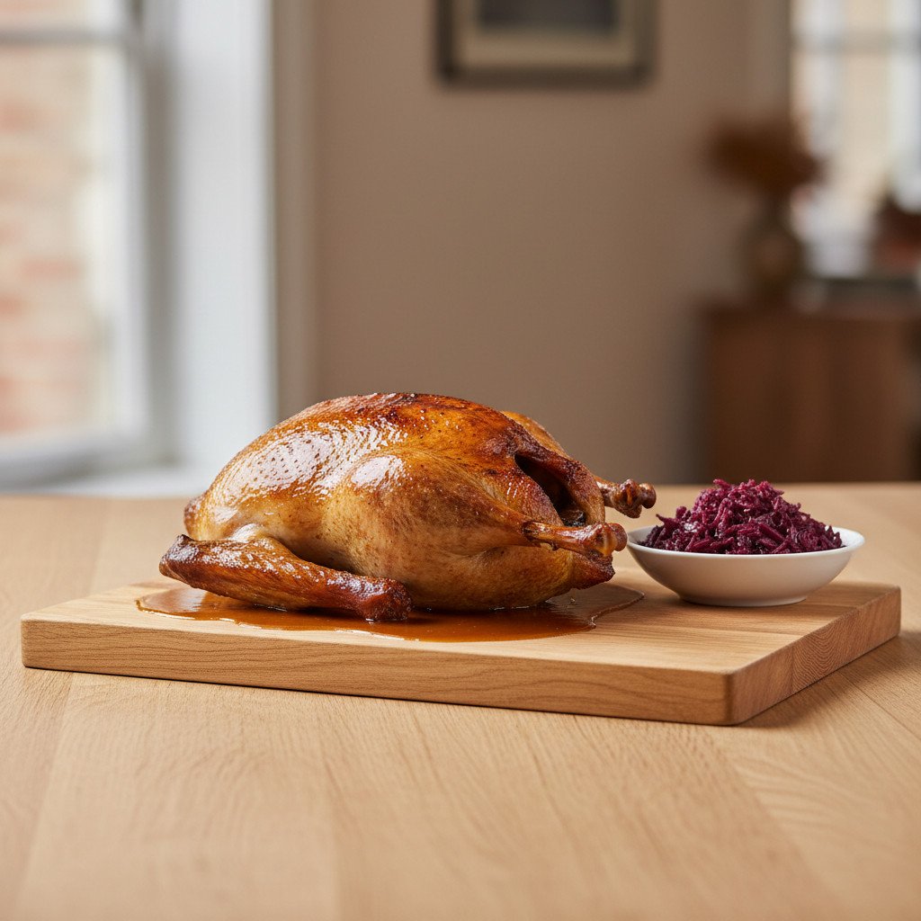 Knusprige Martinsgans mit Rotkohl Knusprige Martinsgans mit Rotkohl