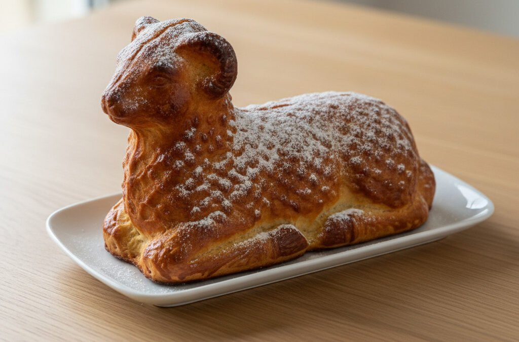 Knuspriges Osterlamm aus Hefeteig
