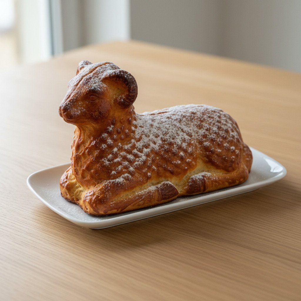 Knuspriges Osterlamm aus Hefeteig Knuspriges Osterlamm aus Hefeteig