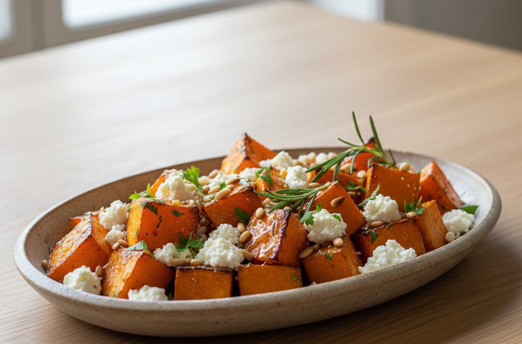 Ofengerösteter Hokkaido mit Feta