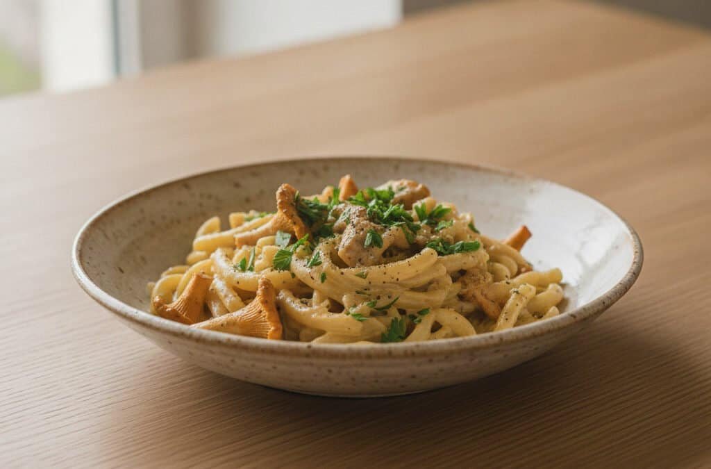 Die cremigste Pfifferling-Pasta für die Pilzsaison
