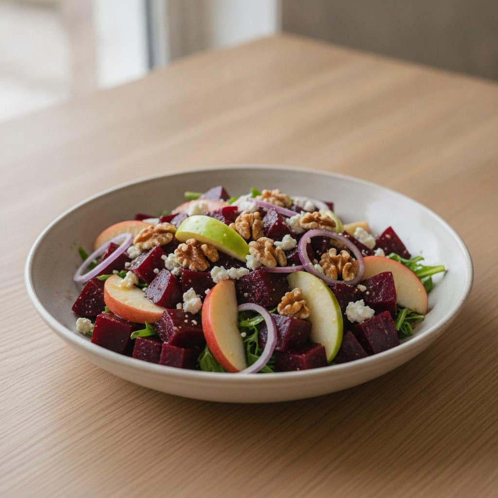 Rote-Bete-Salat mit Apfel und Walnüssen