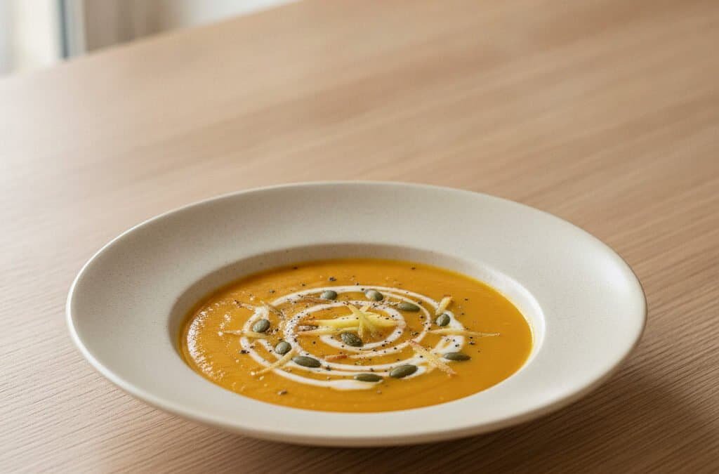 Samtige Kürbis-Ingwer-Suppe
