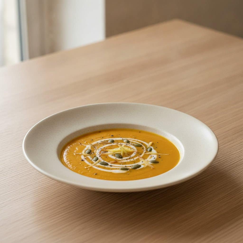 Samtige Kürbis-Ingwer-Suppe
