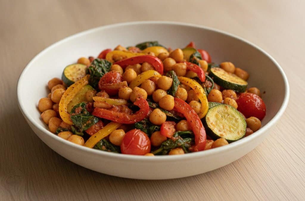 Würzige Kichererbsen-Gemüse-Pfanne